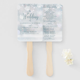 Programa de Boda con Abanico de Mano de Primeros C