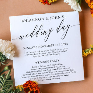 Programa de Boda con Caligrafía Delicada