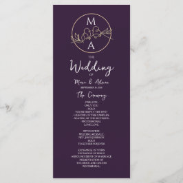 Programa de Boda con Caligrafía Elegante