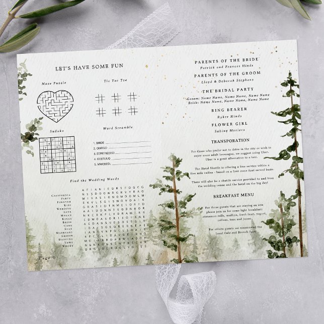 Programa de Boda con Cascada en Bosque Rústico y J (Subido por el creador)