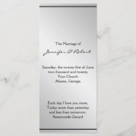 Programa de Boda con Elegancia de Plata