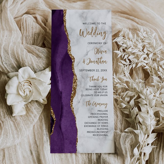 Programa de Boda con Letra de Mármol de Ágata Dora (Subido por el creador)