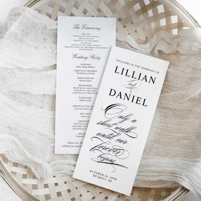Programa de Boda con Letra Elegante (Subido por el creador)