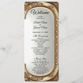 Programa de Boda con Marco Dorado Ornamentado