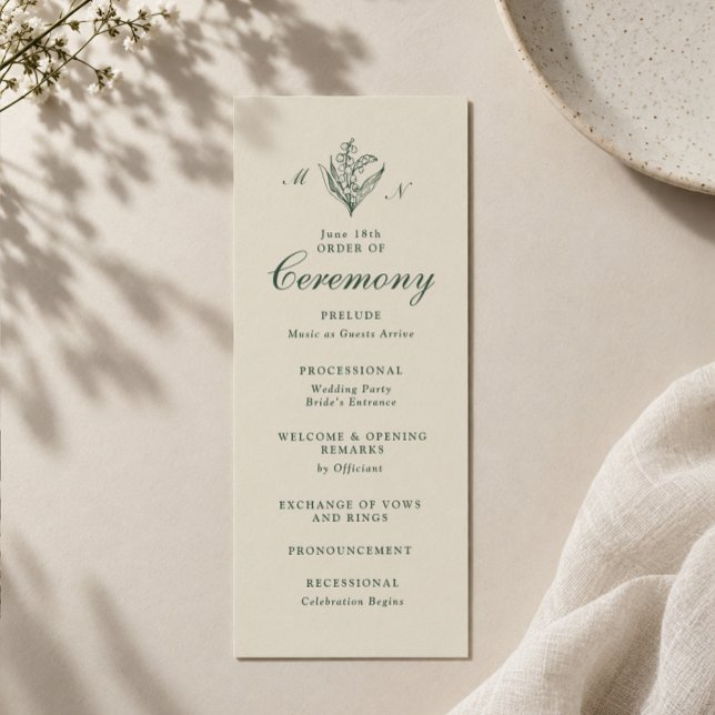 Programa de Boda con Monograma de Lirio de los Val (Subido por el creador)