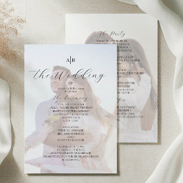 Programa de Boda con Monograma Fotográfico