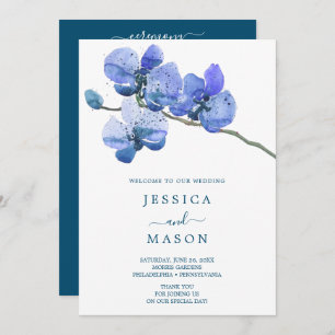 Programa de Boda con Orquídeas de Moth