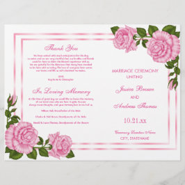 Programa de Boda con Ramos de Esquina Rosa Precios