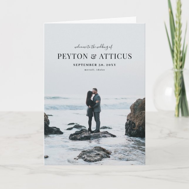 Programa de Boda con Tarjeta Doble de Atmosphere (Anverso)