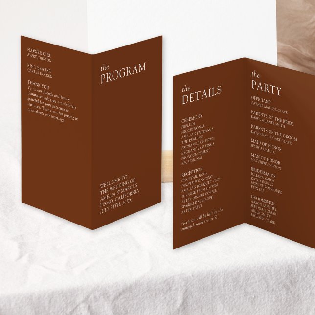 Programa de Boda con Tipografía Moderna y Elegante (Subido por el creador)
