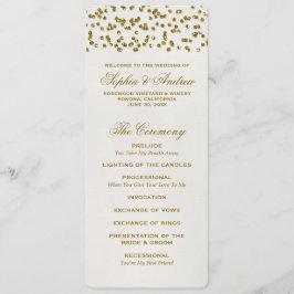 Programa de Boda Confetti Purpurina de Glamour Gol