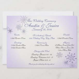 Programa de Boda Copo de Nieve Violeta de Invierno