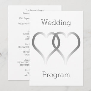 Programa de Boda Corazones Plateados