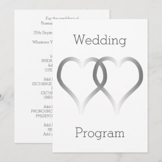 Programa de Boda Corazones Plateados