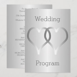 Programa de Boda Corazones Plateados