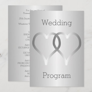 Programa de Boda Corazones Plateados