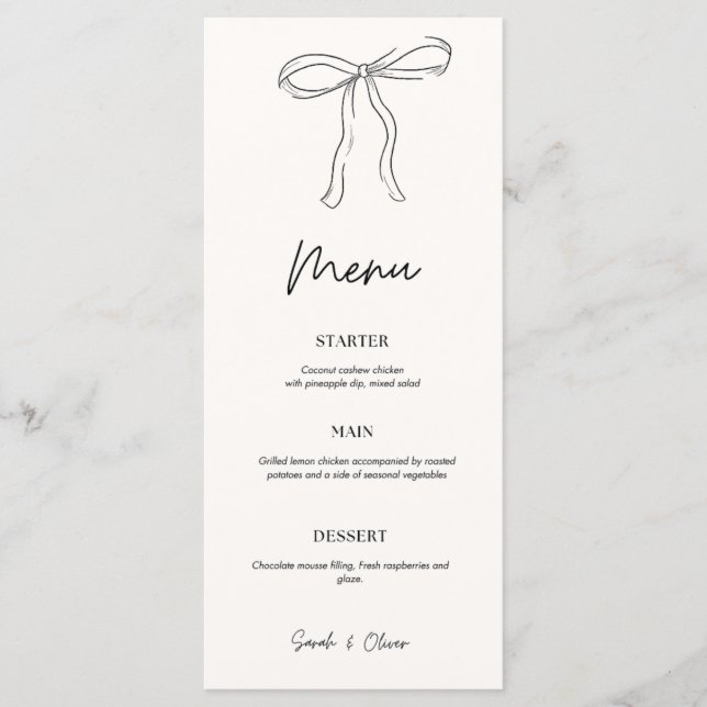 Programa de Boda Cronológico – Arco Minimalista y  (Anverso)