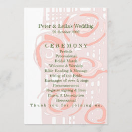 Programa de Boda Cultura Mosaico Coral Floral 2