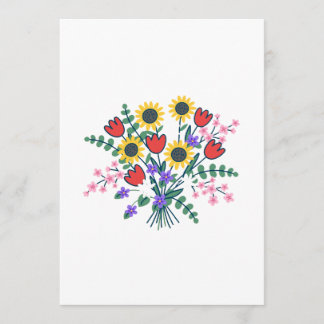 Programa de Boda de Acuarela Colorida de Flores Si