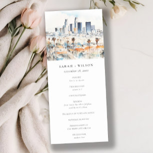 Programa de Boda de Acuarela de California en Los 