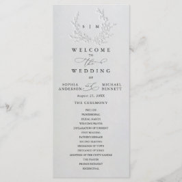 Programa de Boda de Algodón con Relieve Ciego Fals