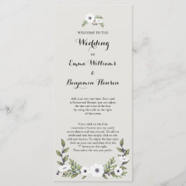 Programa de Boda de Anemones Pintados