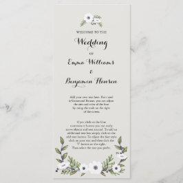 Programa de Boda de Anemones Pintados