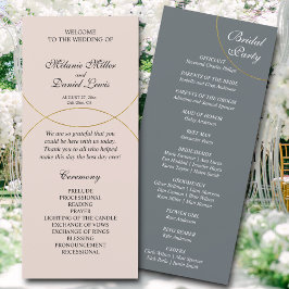 Programa de Boda de Anillos minimalistas