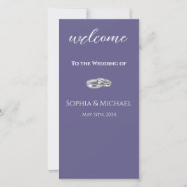 Programa de Boda de Anillos Púrpura y Boda Blanco-