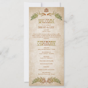 Programa de Boda de Antlers Celta Pagan