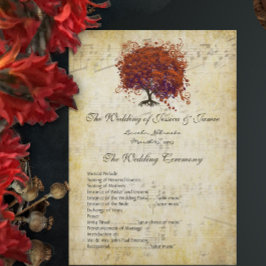 Programa de Boda de Árbol de Corazón de Coral Oscu