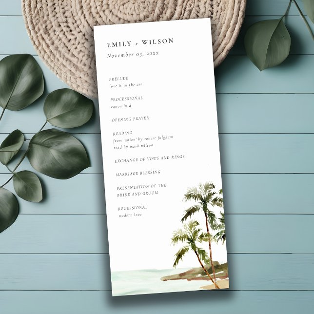 Programa de Boda de Arena y Palmeras Tropicales (Subido por el creador)