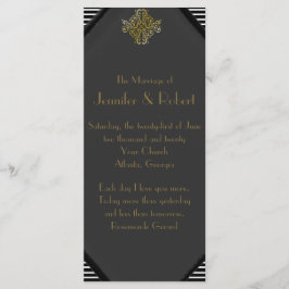 Programa de Boda de Art Deco Posh