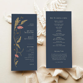Programa de Boda de Art Nouveau Vintage