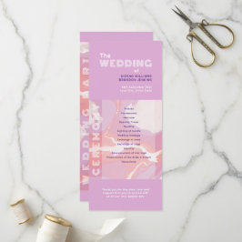 Programa de Boda de Arte Resumen Pastel Rosa