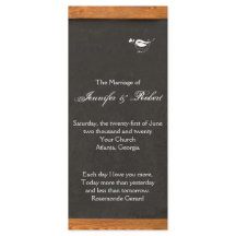 Programa de Boda de Ave de Amo de Chalkboard