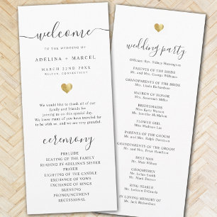 Programa de Boda de Bienvenida de Oro de Caligrafí