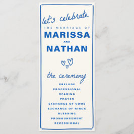 Programa de Boda de Blue Drawn Together