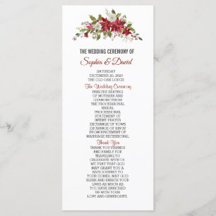 Programa de Boda de Boda de la Poinsettia Roja en