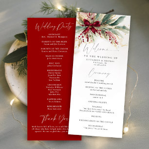 Programa de Boda de Boda Roja para Navidades de la