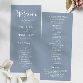 Programa de Boda de Caligrafía Moderna Simple
