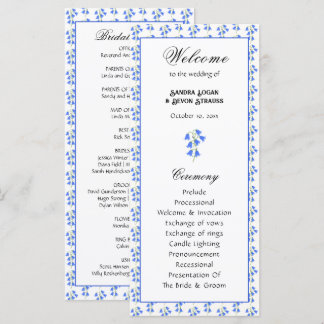 Programa de Boda de Campanillas Azules