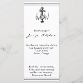 Programa de Boda de Candelabro de Glamour de Holly