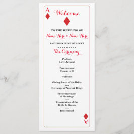 Programa de Boda de Cartas de Juego del Casino de 