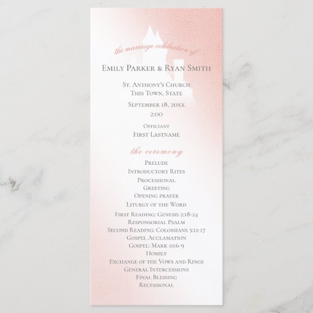Programa de Boda de Castillo de Castillo de Hadas  (Anverso)