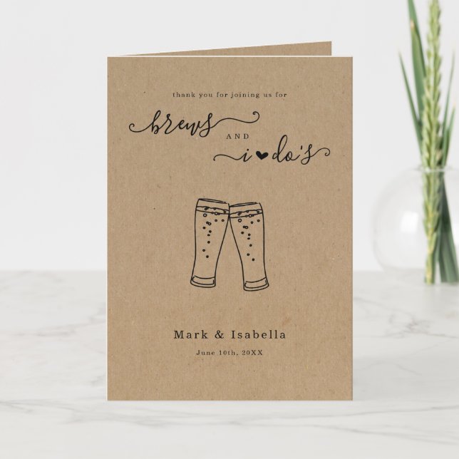 Programa de Boda de Cervecería y Renovación Gratui (Anverso)