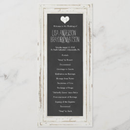 Programa de Boda de Charla Rústica Blanca