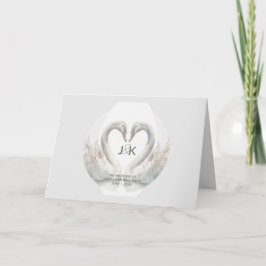 Programa de boda de cisne doblado