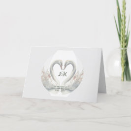 Programa de boda de cisne doblado