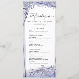 PROGRAMA DE BODA DE COLOR DE AGUA DE VINTAJE